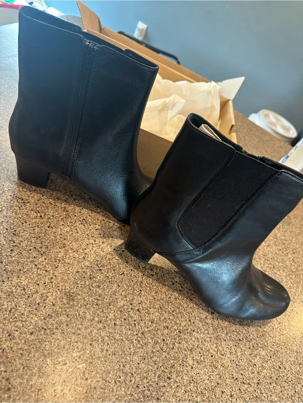 Classic Black Leather Ankle Boots - Sleek Women's Chelsea Style